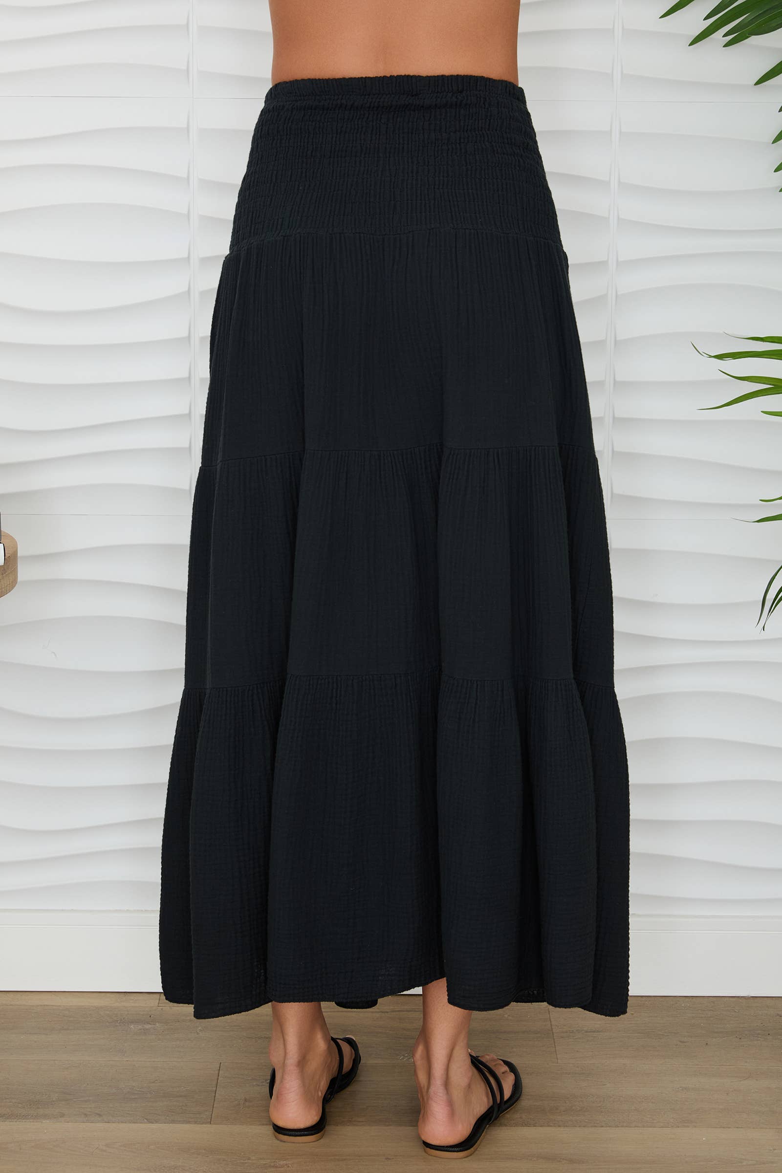 MILIO MILANO - Wholesale Skirt - Women's - TIERED COTTON GAUZE SKIRT (113016)18