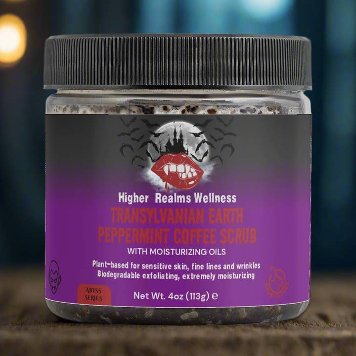 Transylvanian Earth Peppermint Coffee Scrub for wholesale by Higher Realms Wellness