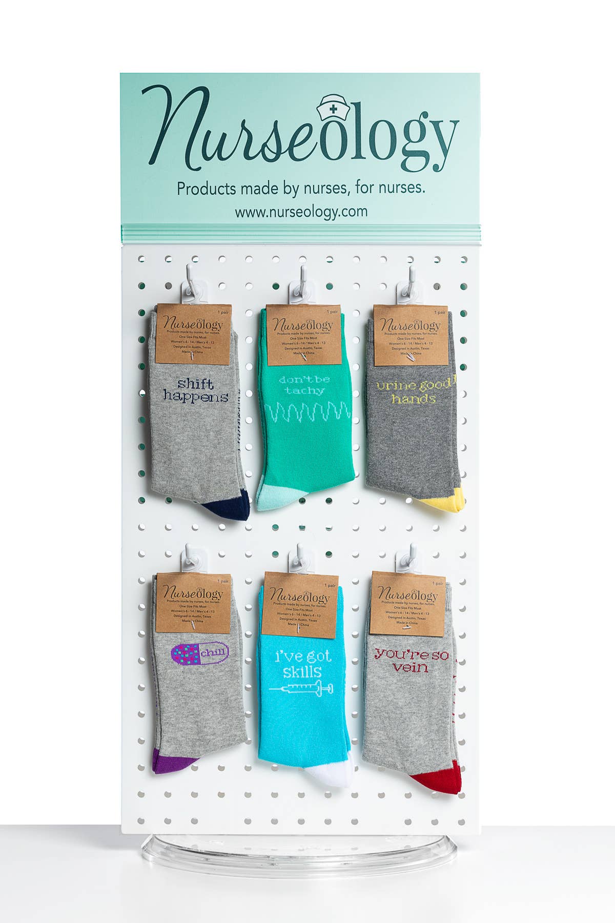 Nurseology - Wholesale Socks - Unisex - Shift Happens Breathable Cotton Crew Length Unisex Socks1