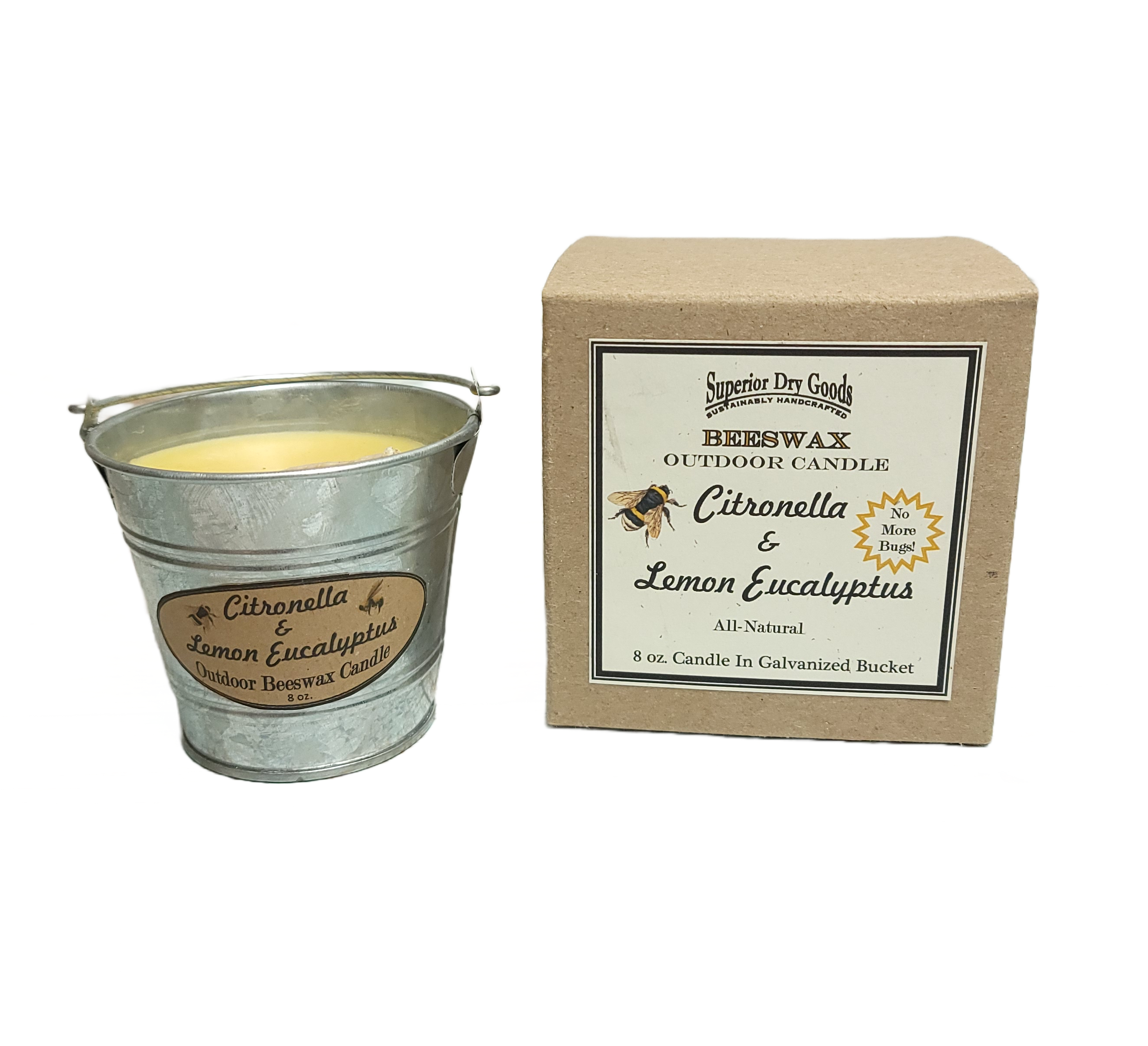 Superior Dry Goods - Wholesale Outdoor Candle - Citronella Mosquito Bucket Candle | Beeswax/Lemon Eucalyptus1