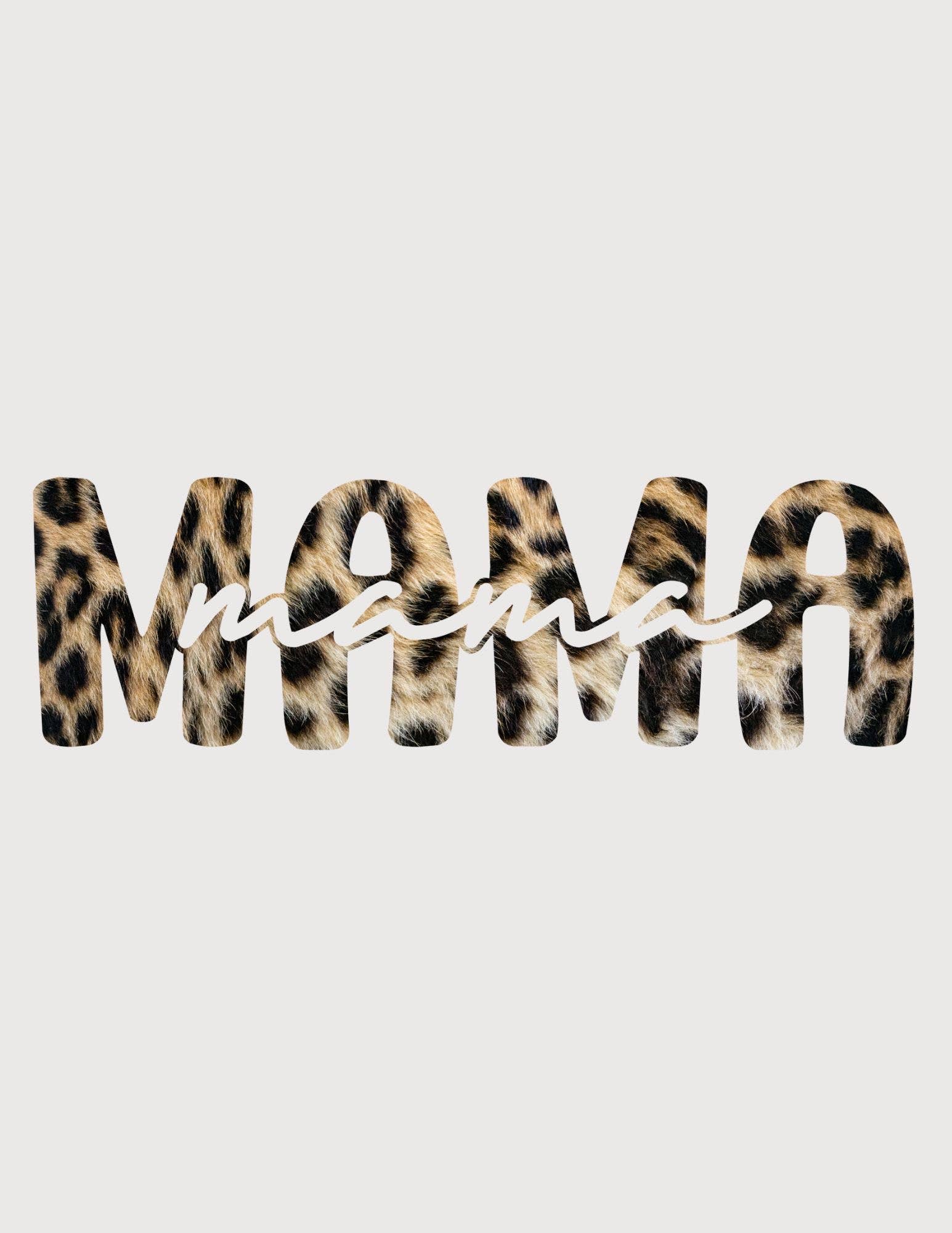 Jolie bibi & son mini – Engroshandel T-shirt med print - Dame – Mama T-shirt med leopardmønster2