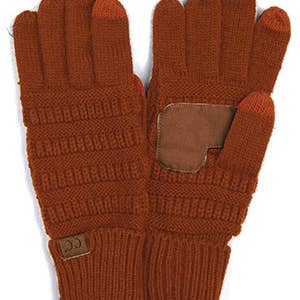 Accessorize Me – Luvas - Mulher por atacado – Luvas de toque inteligente com nervuras CC4