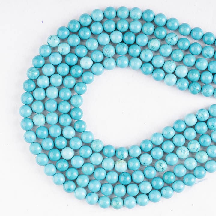 Soothing Crystals Beads - Wholesale Beads - Crystal Round Beads | Turquoise Howlite | Gemstone Beads12