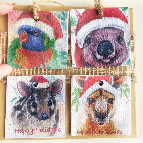 Plantable Australian native Animal Gift Tags - Set Of 12 for wholesale by Native Seed Box