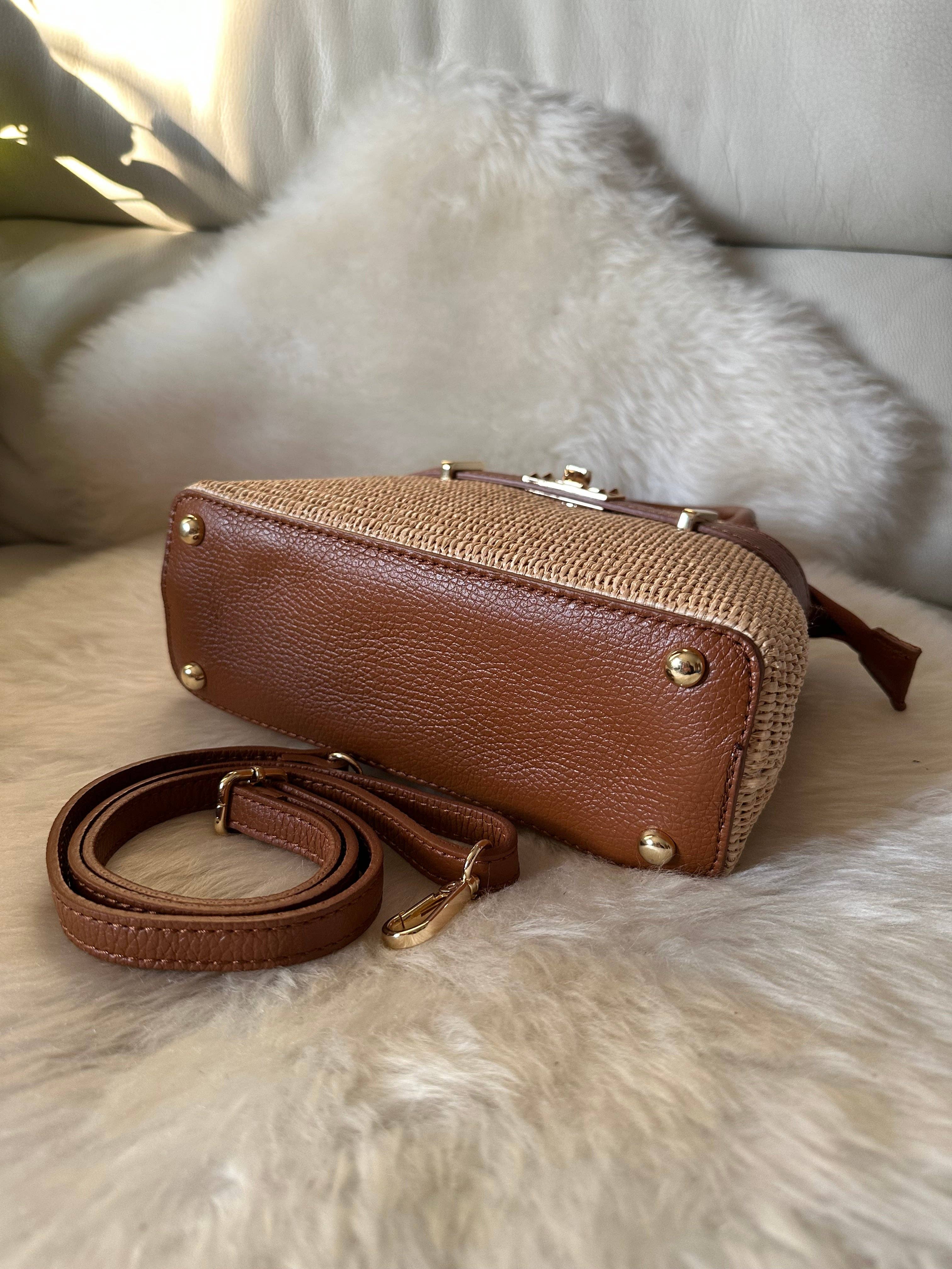 Zhade - Wholesale Top Handle Bag - Women's - BAHAMAS - Genuine leather and raffia5