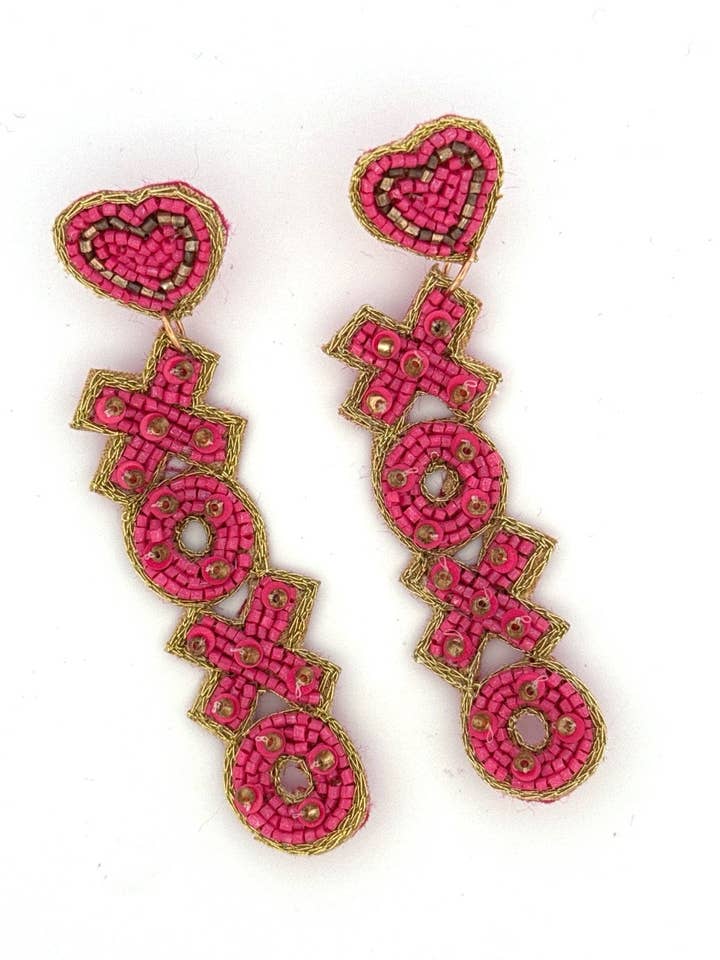 Beaded XO Earring for wholesale by Nette Road Wholesale
