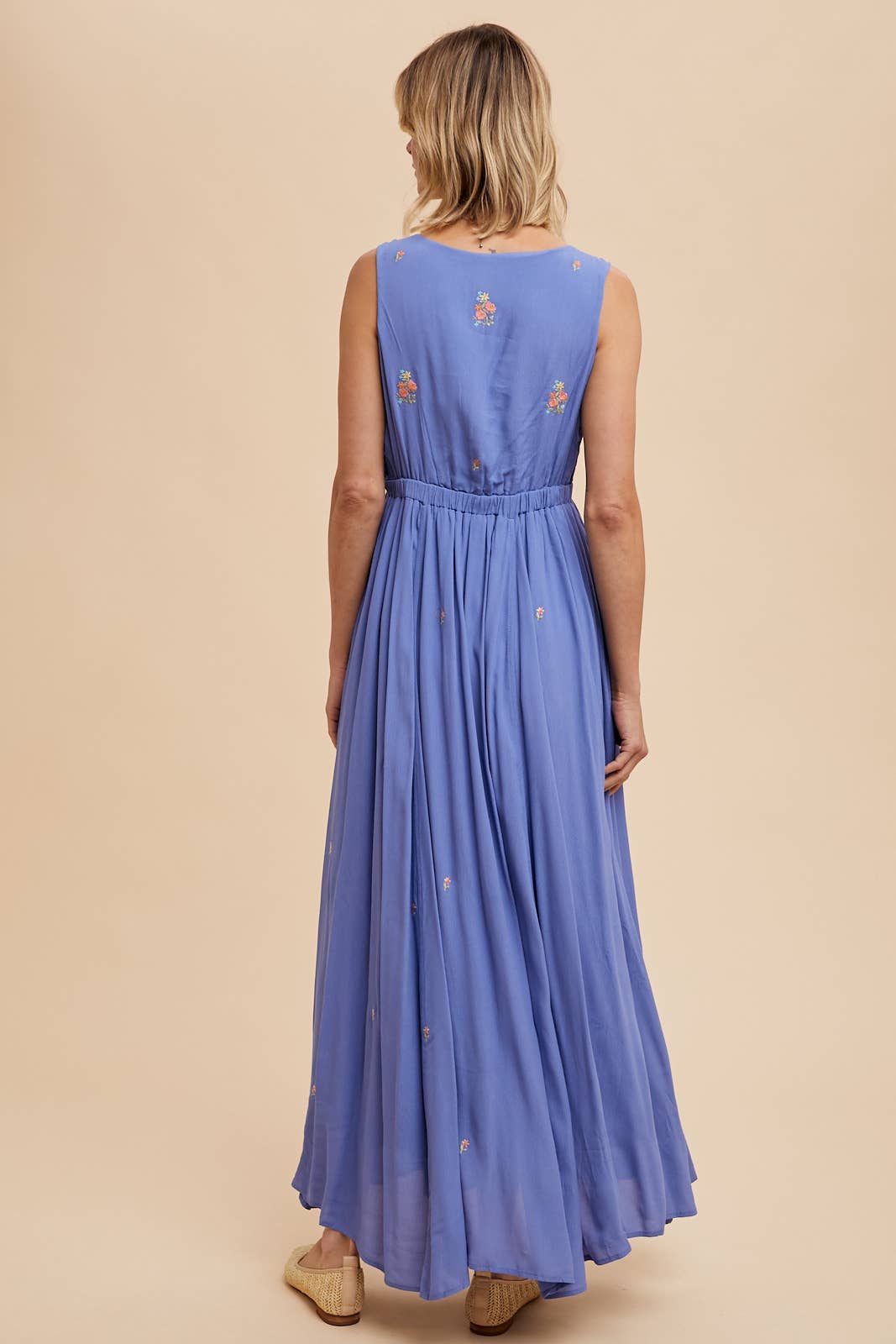 In Loom - Wholesale Dress - Women's - VISCOSE ALL OVER EMBROIDERED SLEEVELESS MAXI DRESS5