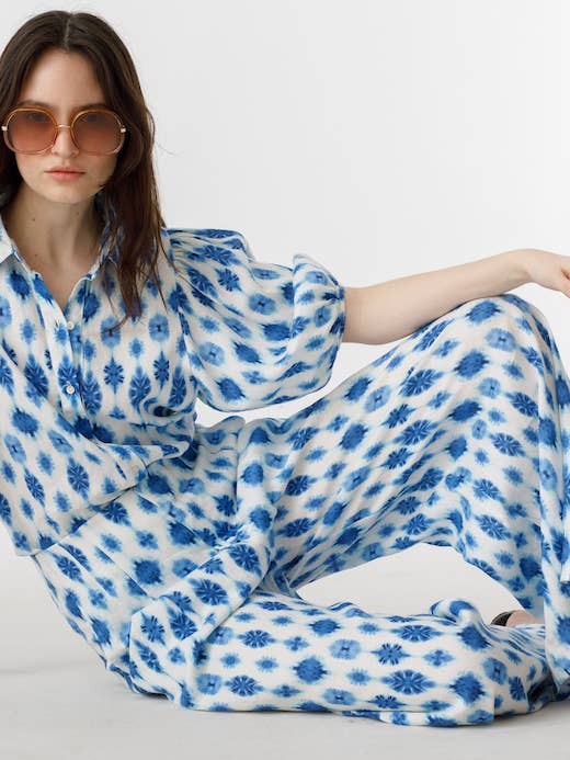 Angel Linen Shirt - Hamptons Print for wholesale by Lanhtropy