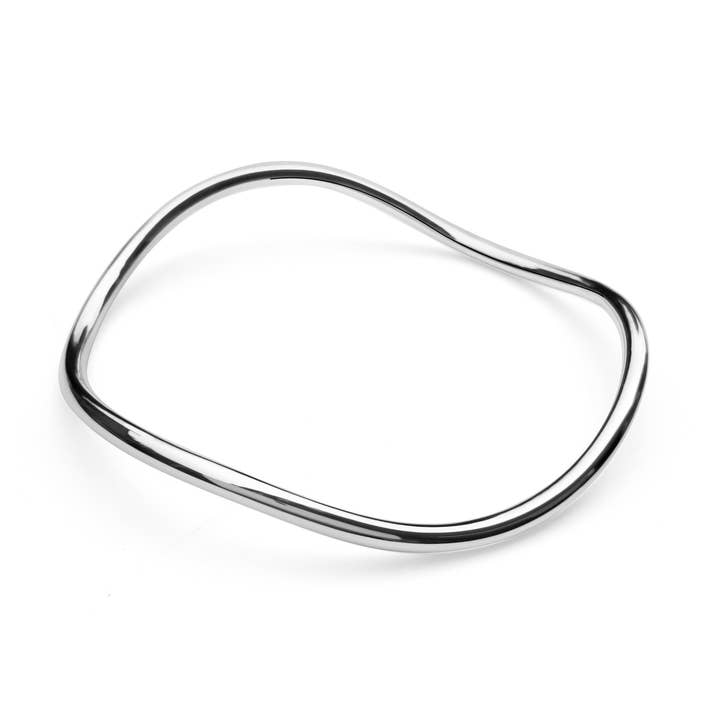 Bracciale ondulato lucido in argento sterling per la vendita all'ingrosso da parte di De Mexico