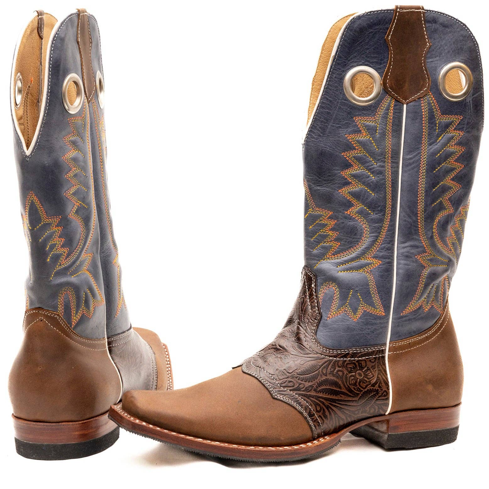 Atitlan Leather - Wholesale Cowboy Boots - Men's - Square Rodeo Cowboy Boots0