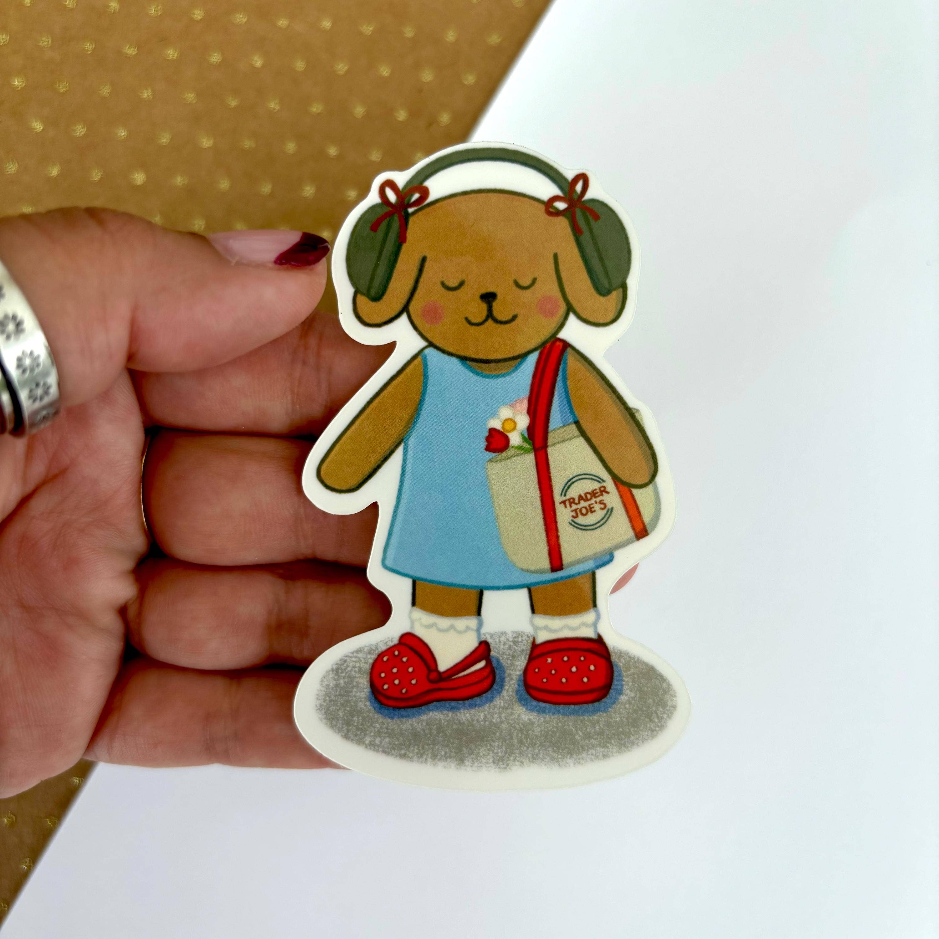 Drawn by Ang - Wholesale Sticker - Trader Joe’s Puppy Vinyl Waterproof Sticker
