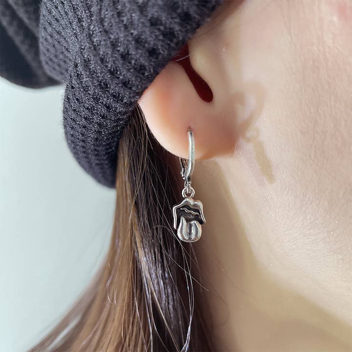 Mund & Tunge Sicking Funky Hip hop Street Style Øreringe for engroshandel hos Gemscape UK