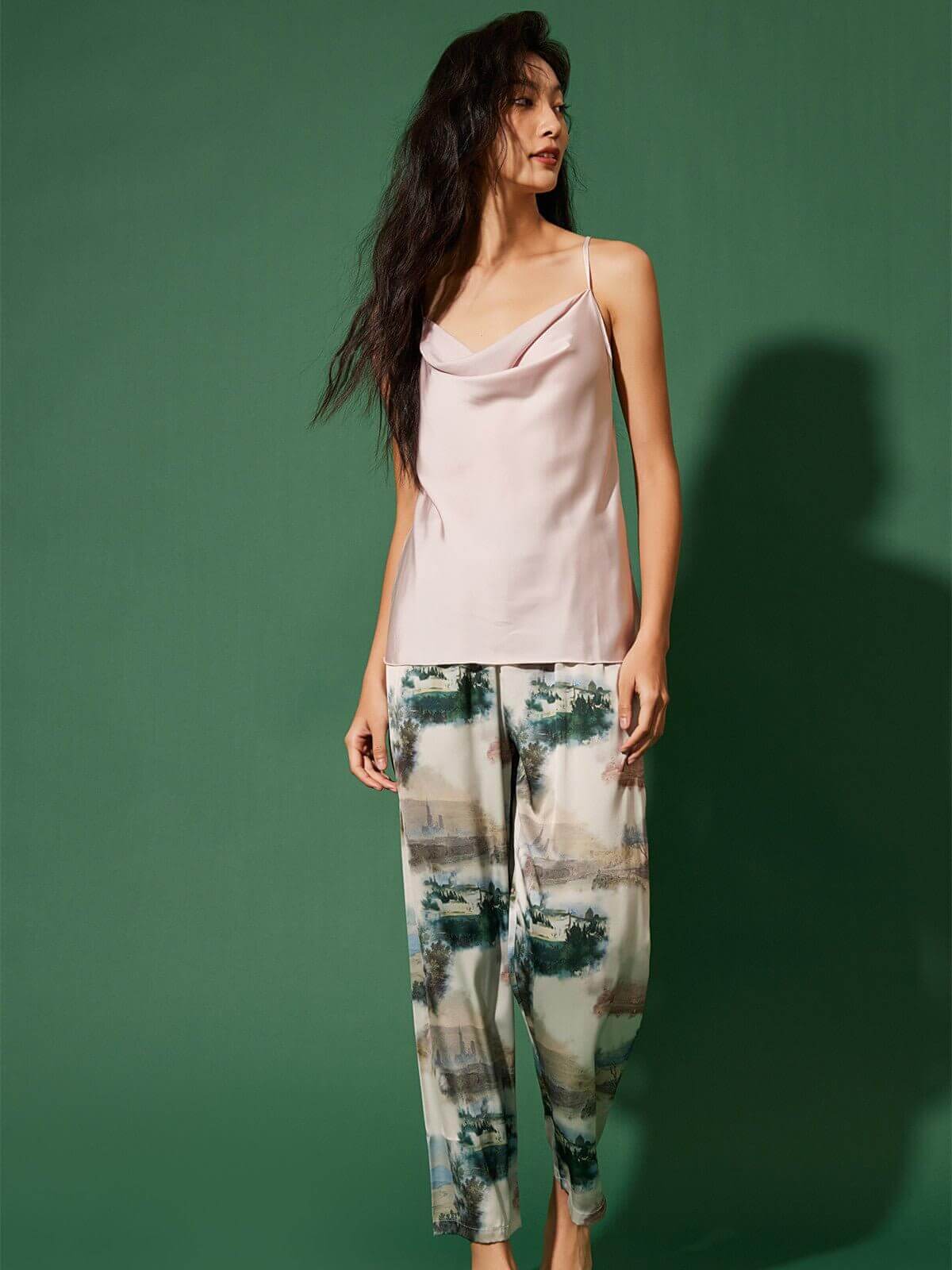 vert Ensemble de pyjama paysage 3 pièces plume en vente sur Faire3