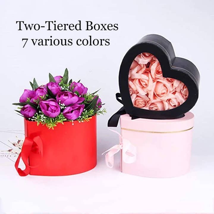 UNIKPACKAGING - Wholesale Gift Box - Double-Layer Heart Box with Liner for Gifts & Flowers