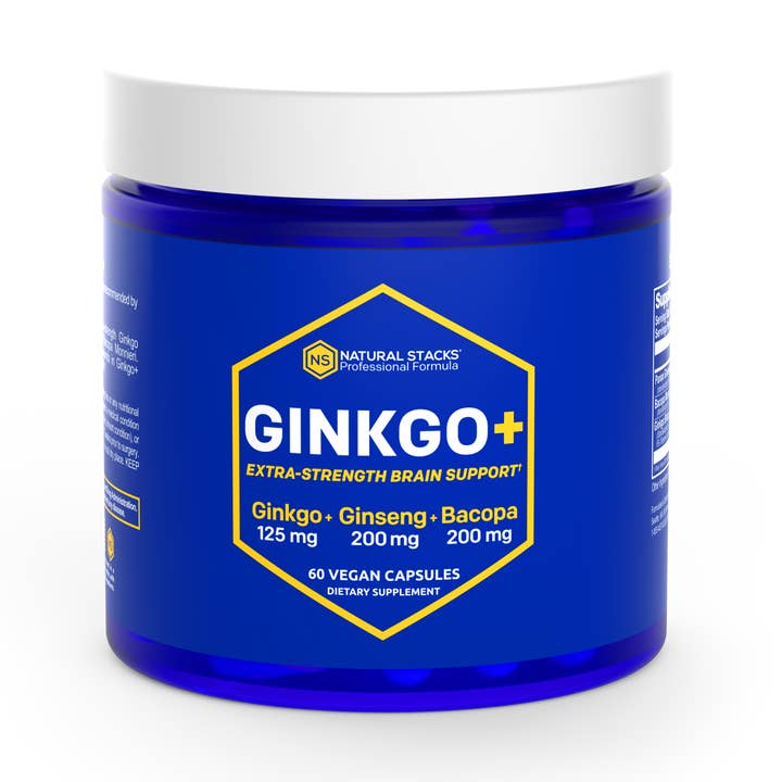 Ginkgo+ Oral Supplement for Attention and Focus for wholesale by Natural Stacks