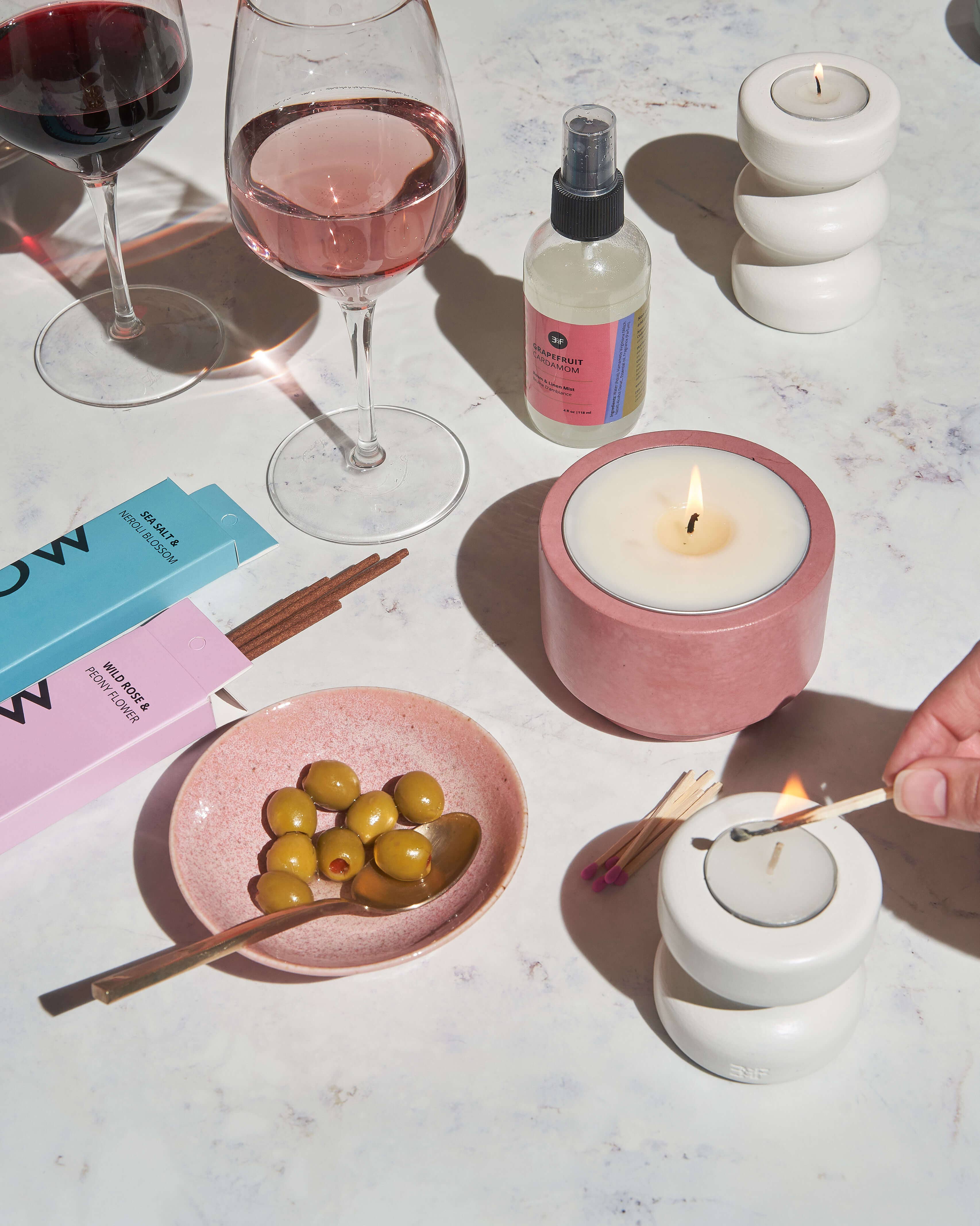 Ebb & Flow - Wholesale Candle Holder - Refillable Candle Vessel - Rose1