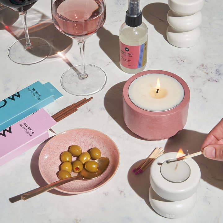 Ebb & Flow - Wholesale Candle Holder - Refillable Candle Vessel - Rose1