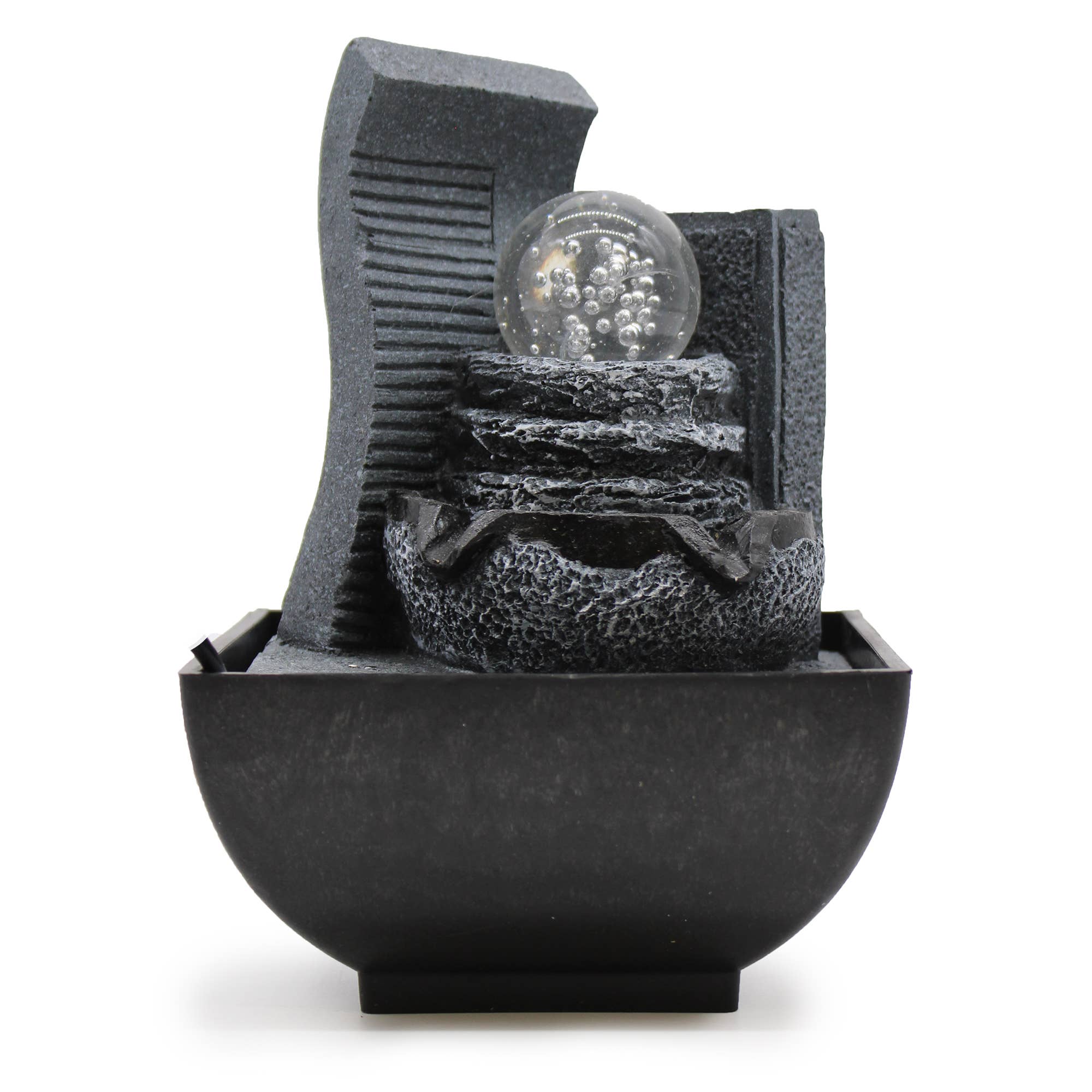 Ancient Wisdom – wholesale Decorative tabletop object – Water Feature - Cascading Rock Formation - 18cm0