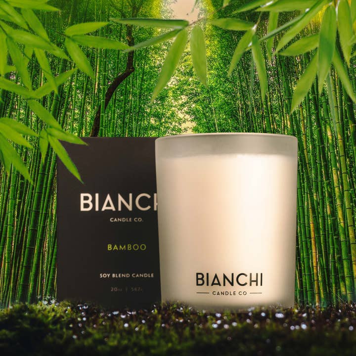 Vela de lujo BCC-Bamboo de 20 oz para venta al por mayor de Bianchi Candle Co