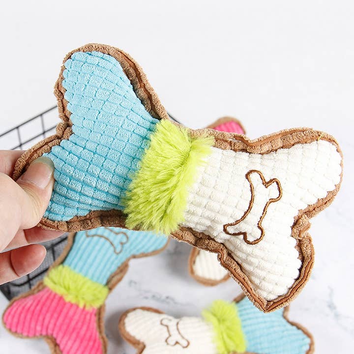 Toby Supply - Wholesale Pet Squeaky Toy - Dog - Pet Chew Squeaky Pet Toy Corn Cob Bone Design_CWMM5238