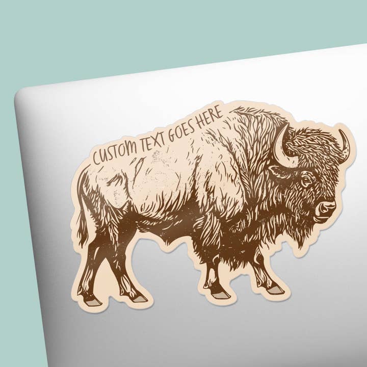 Sentinel Supply - Vente Autocollant - Autocollants personnalisés en forme de buffle - Name Drop Nature Decals6