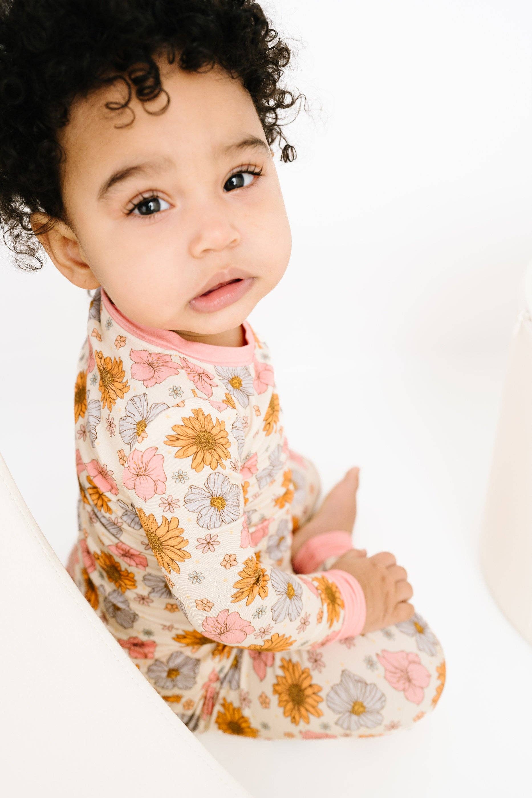 Little One Shop - Wholesale Top & Pant Set - Baby - Maybelle Floral Bamboo Set2