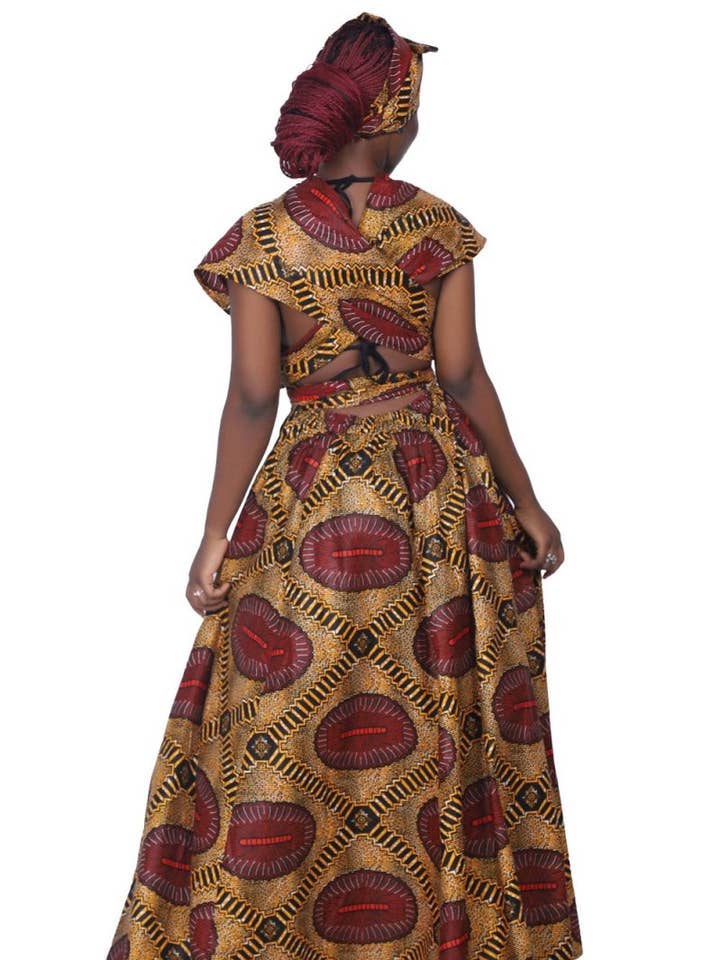 16117-283 Afrikaanse waxprint oneindige rok voor wholesale door Advance Apparels