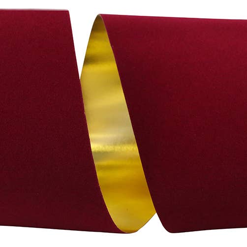 Polypro en velours doré pour l'extérieur, bordeaux, 4 po, 25 mètres pour la vente par RELIANT RIBBON