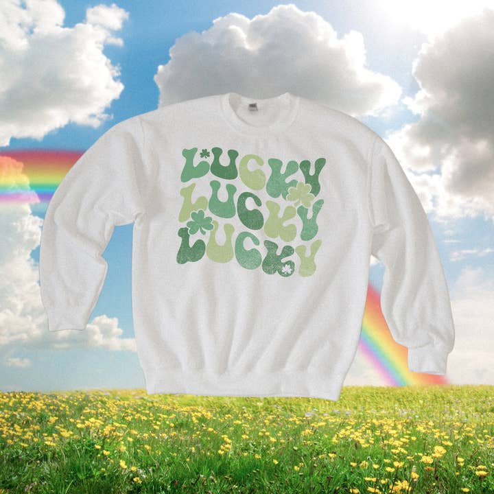 Lucky Clover Crewneck for wholesale by Rooted Hill