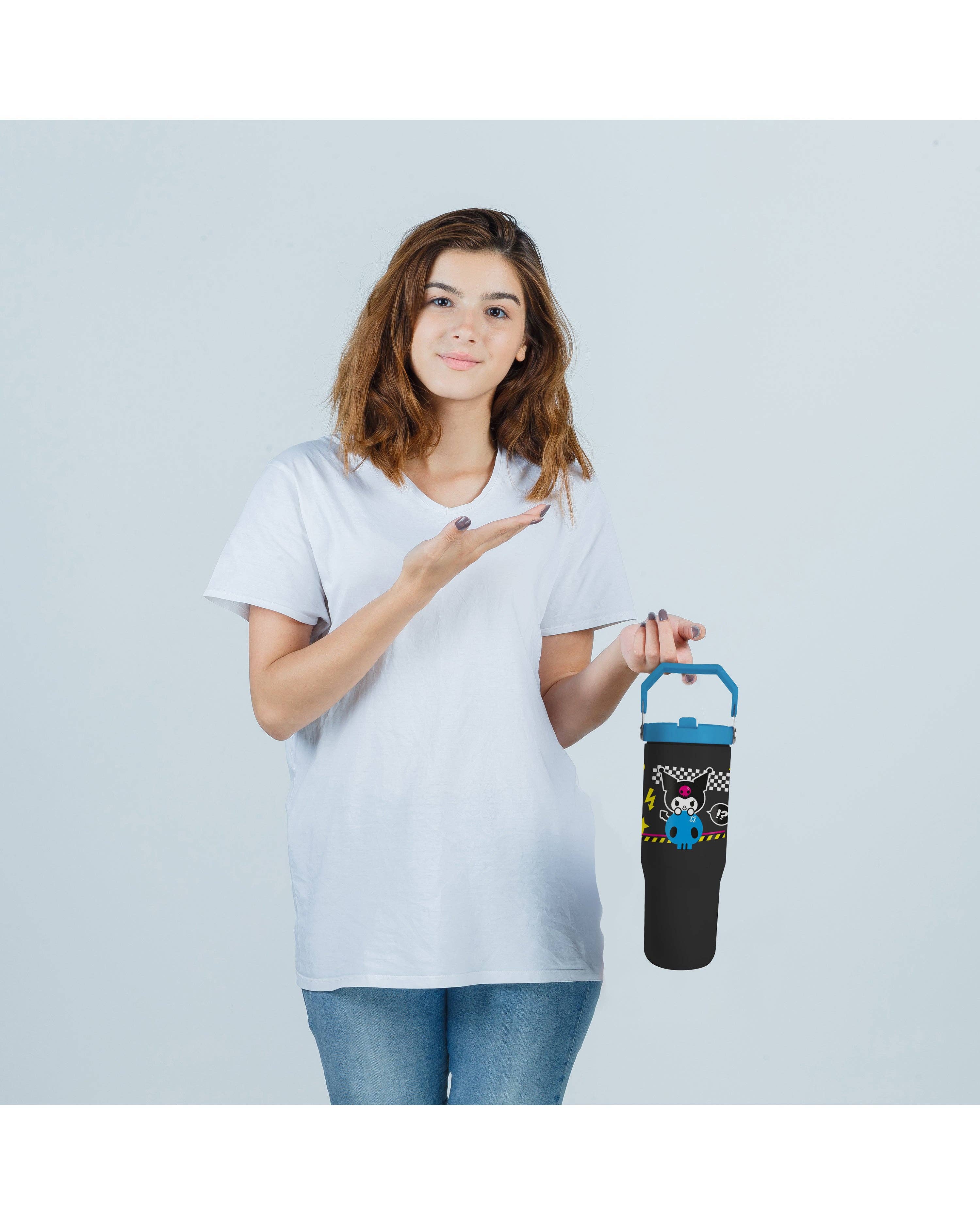 Close Up GmbH - Wholesale Insulated Mug/Tumbler - Kuromi 30 oz Tumbler with Handle & Flip Straw 0.85l2