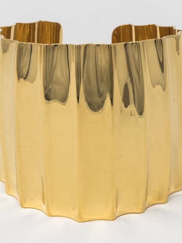 18KT GOLD-PLATED BRASS BANGLE for wholesale by Nubes de Mazapan