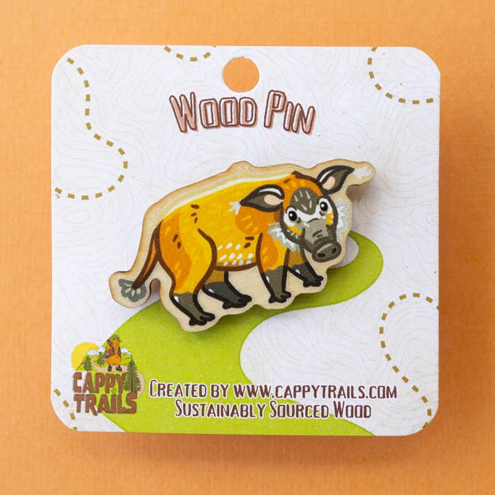 Roodrivierzwijn Houten Speld voor wholesale door Cappy Trails