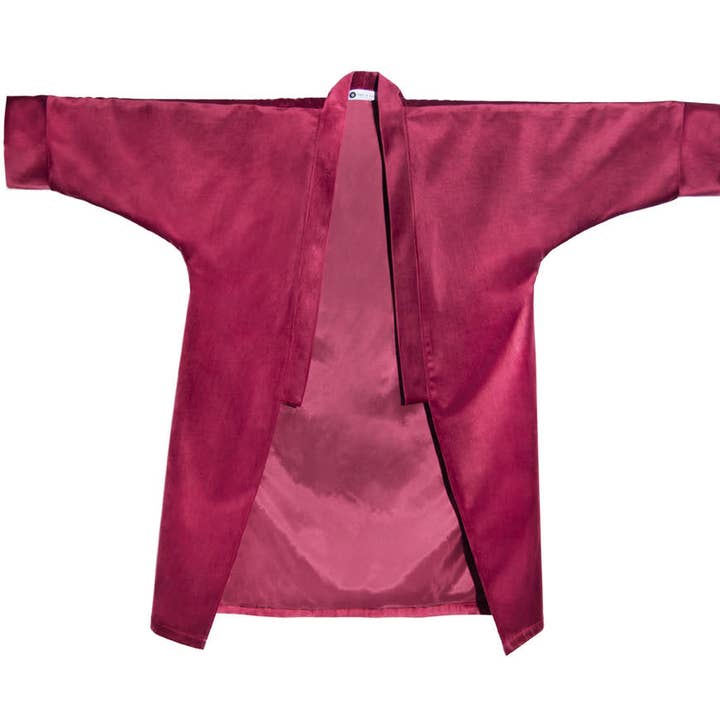 Burgundy Velvet Caftan for wholesale by SAC & BAGS