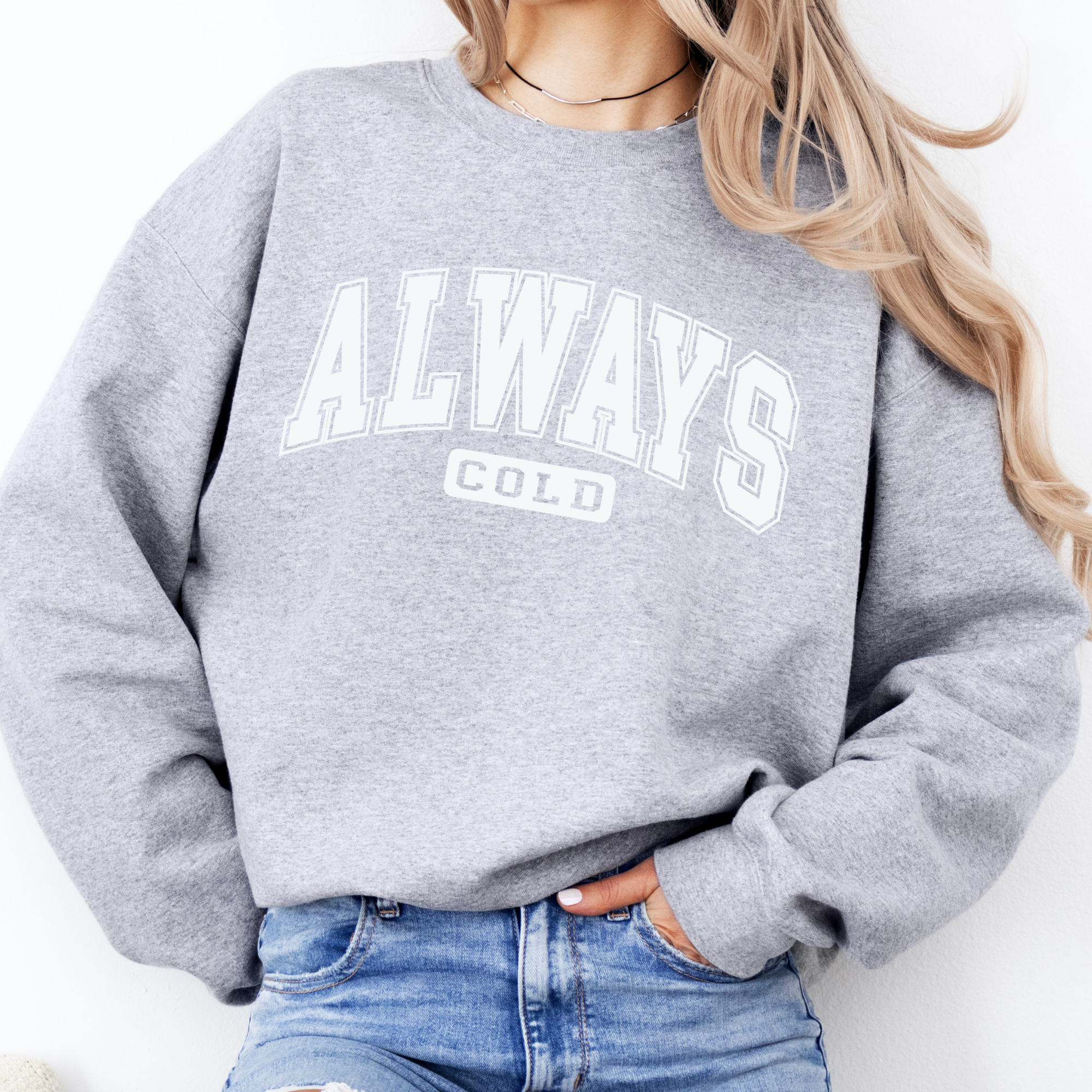 ATTA TOOD Wholesale - Wholesale Graphic Sweatshirt - Women's - Always cold graphic sweatshirt, Holiday season, Winter crew3