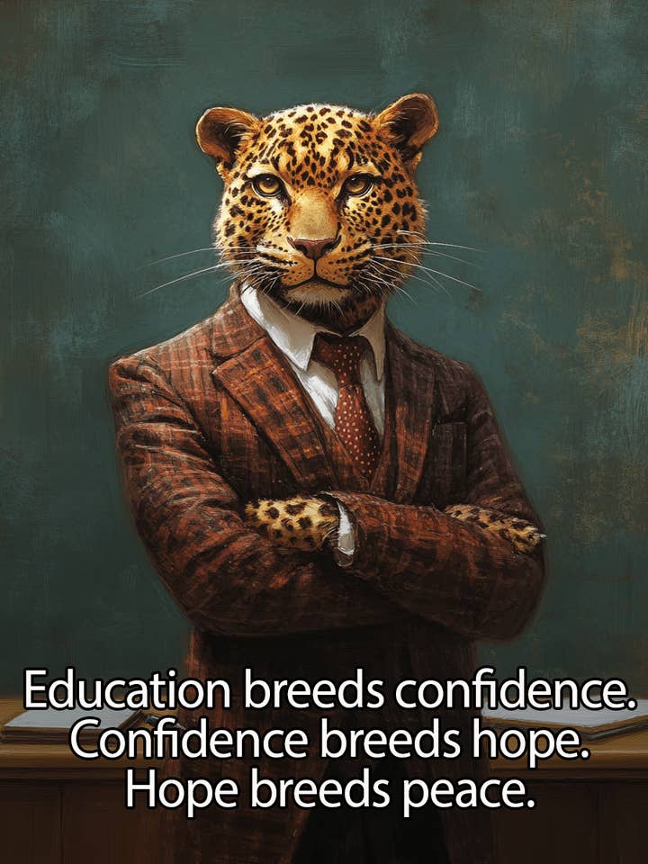L'istruzione genera fiducia. La fiducia genera speranza. La speranza genera pace. per la vendita all'ingrosso da parte di Mowbi