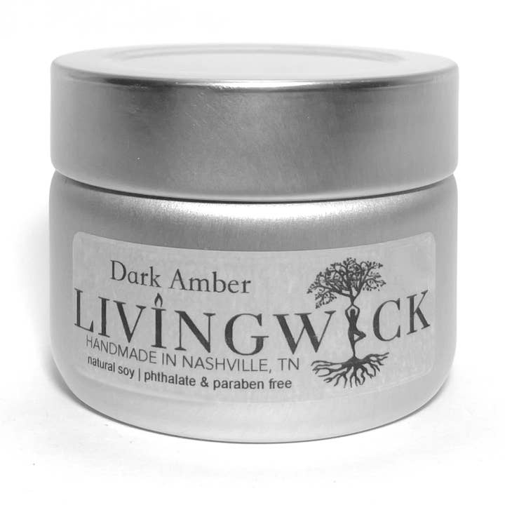 Dark Amber - Vela de soja derramada à mão - 3oz por atacado de LIVINGWICK