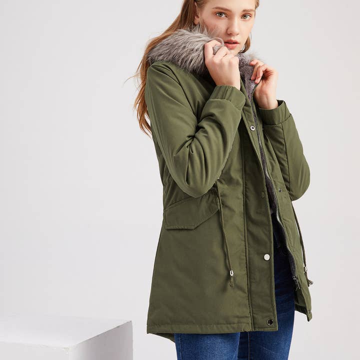 Marayn - Wholesale Coat - Women's - Warm Hooded MidLength Padded Parka Coat Winter 202552