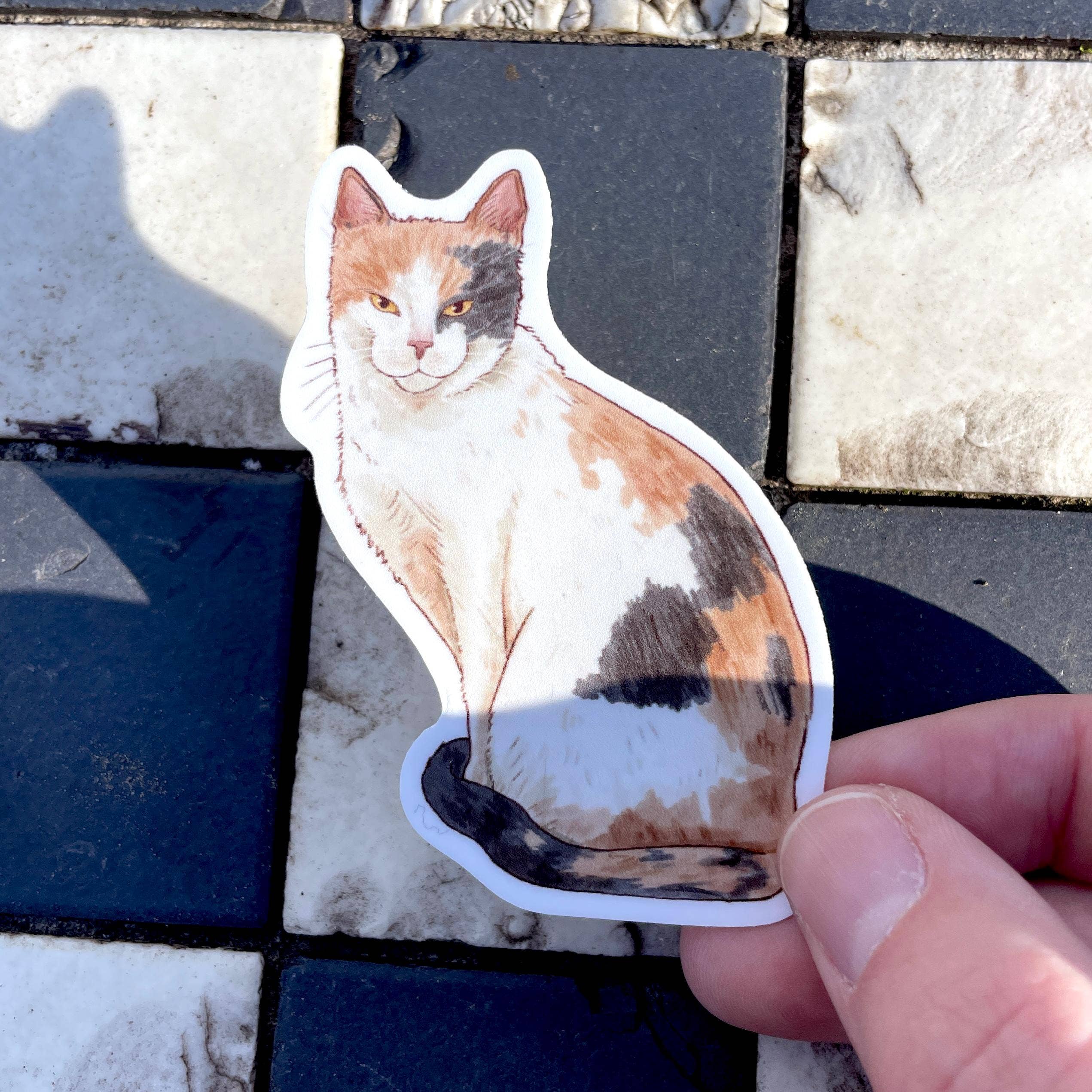 Art Fimbel - Wholesale Sticker - Pale Calico Cat, Premium Vinyl Sticker4
