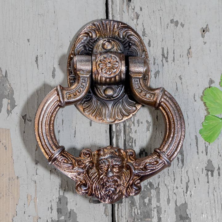 door knocker Zeus Antique | Iron red (gun metal) for wholesale by Antikas
