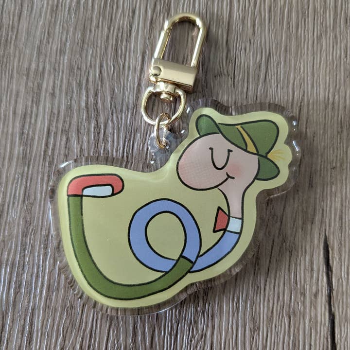 Sadsquatch - Wholesale Keychain - Unisex - Lowly Worm - Richard Scarry Epoxy Acrylic Charm Keychain1