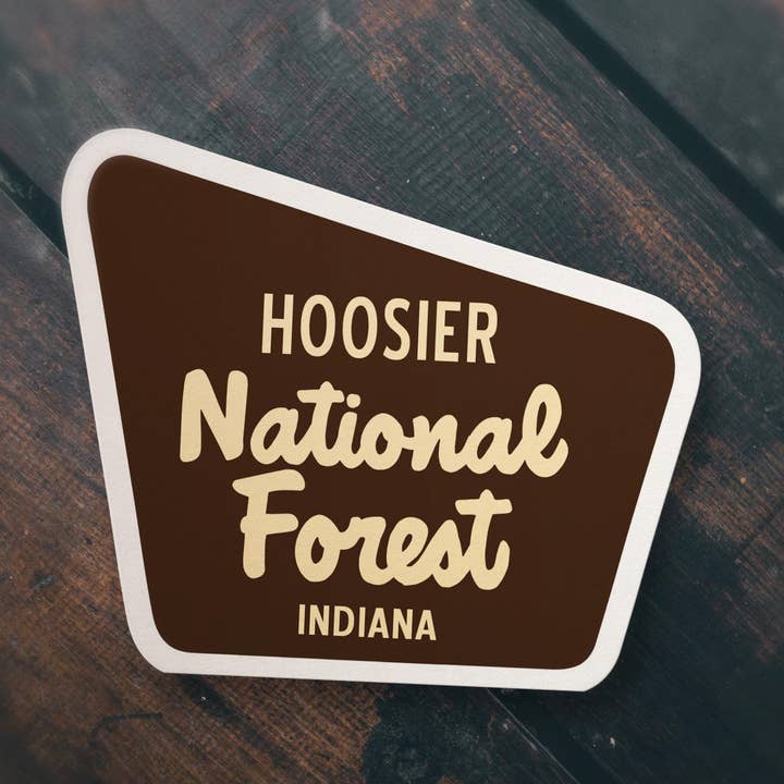 Hoosier National Forest Sticker – Durable Waterproof Vinyl Decal for wholesale by Albion Mercantile Co.