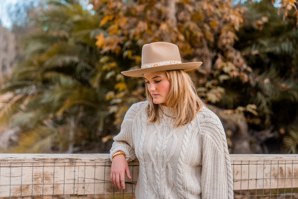 Peter Grimm - Wholesale Fedora - Unisex - Itati Wool Felt Embroidered Faux Leather Cord Wide Brim Hat1