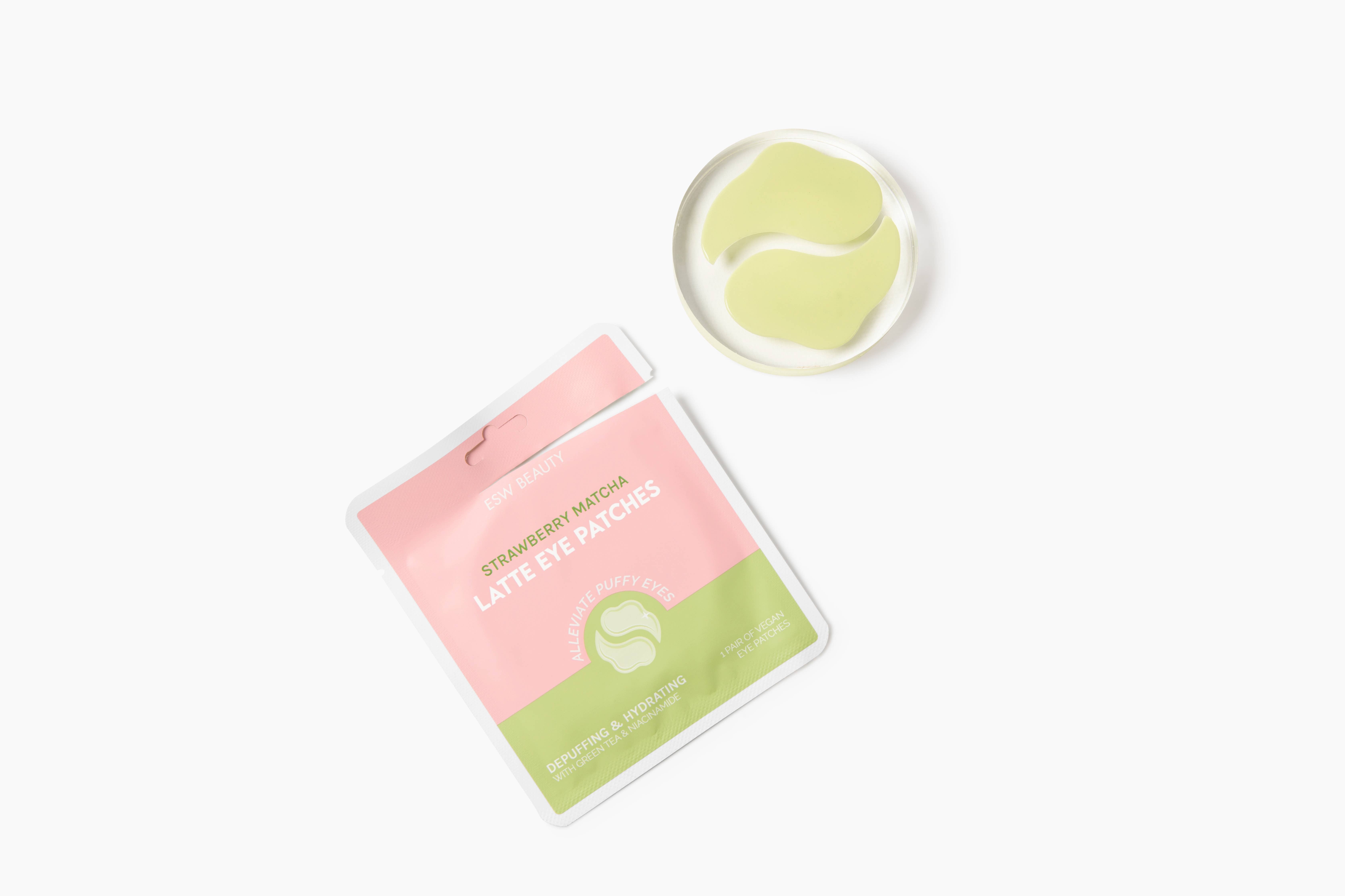 ESW Beauty – wholesale Eye treatment mask – Strawberry Matcha Latte Depuffing & Hydrating Eye Patches3