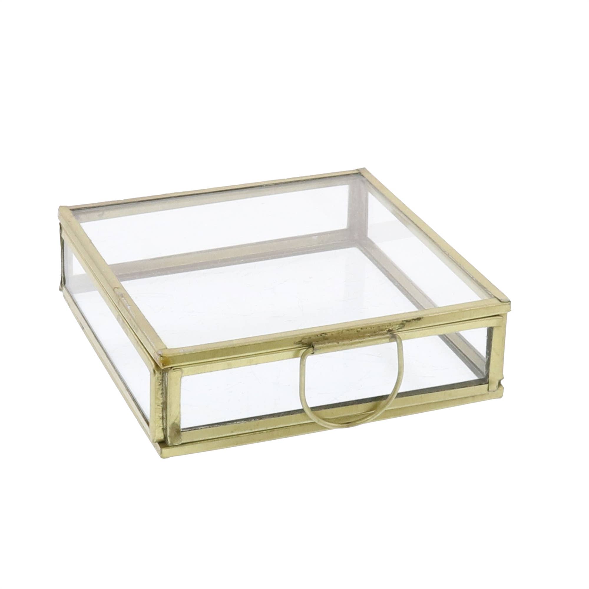 HomArt - Wholesale Jewelry Box/Organizer - Monroe Flat Square Box - Petite - Brass0