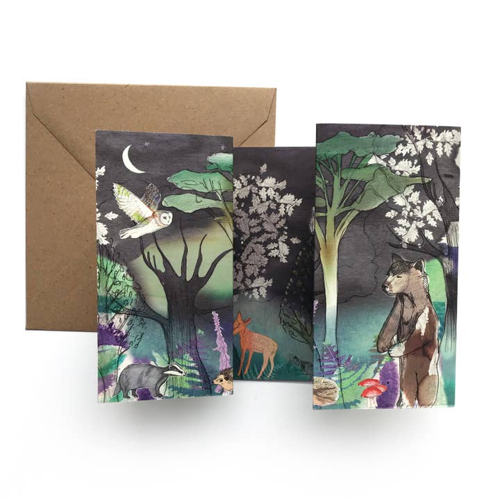 Woodland Panorama Card for wholesale by Nina Nou