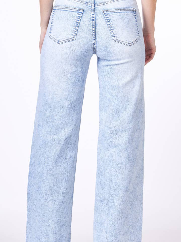 Acid Wash High Waisted, Straight Leg Jeans for wholesale on Faire1