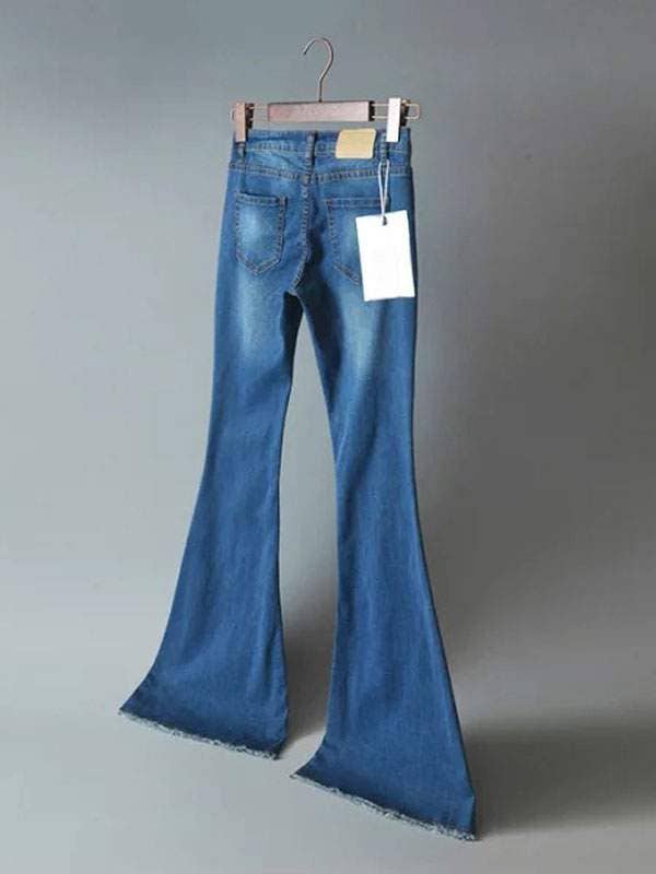 Fashion Combination - Wholesale Jeans - Women's - bottoms zipper fly button fly blue denim pants1