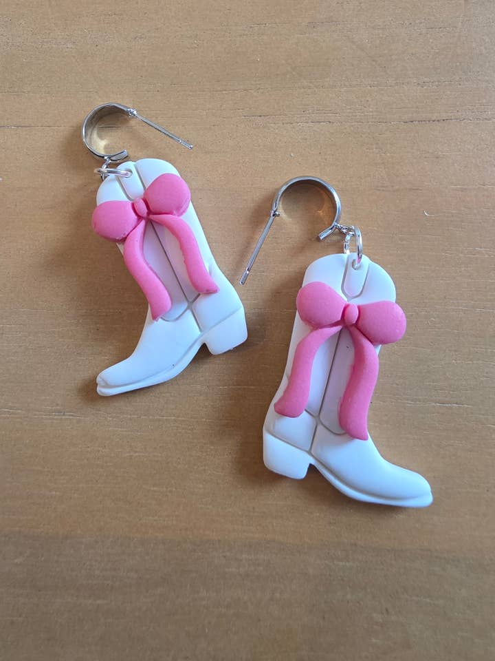 Boot Scootin Boogie Earrings – Handmade Polymer Clay Western for wholesale by ANS Designs Co
