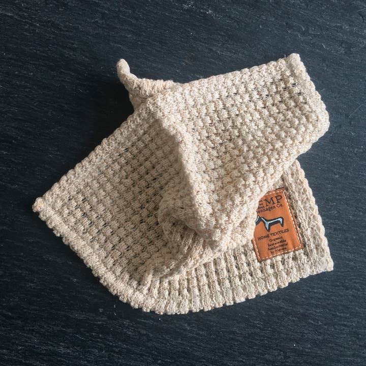 Dishcloth Waffle Knit 100% Hemp for wholesale by Hemp Copenhagen Co.