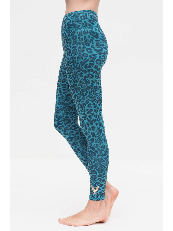 Kismet Yogastyle - Venta al por mayor Leggings deportivos/cómodos - Mujer - Leggins Ganga 7/8 leo turquesa